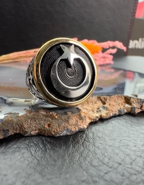 Ayyıldız İşleme Gümüş (STRES)  Yüzüğü