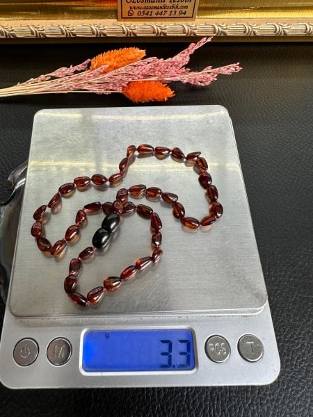 Damla Kehribar Bebek Kolyesi