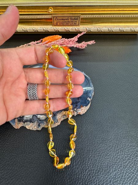 Damla Kehribar Bebek Kolyesi