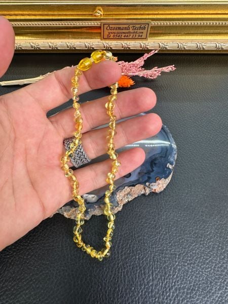 Damla Kehribar Bebek Kolyesi