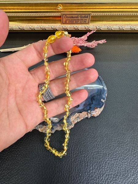 Damla Kehribar Bebek Kolyesi