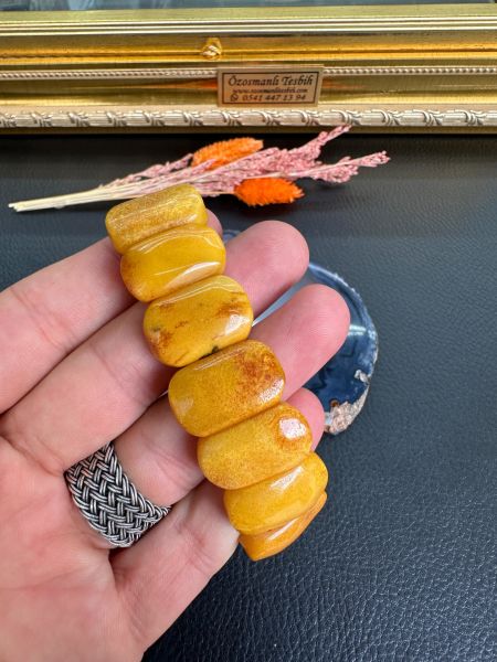 Rolex Model Damla Kehribar Bileklik