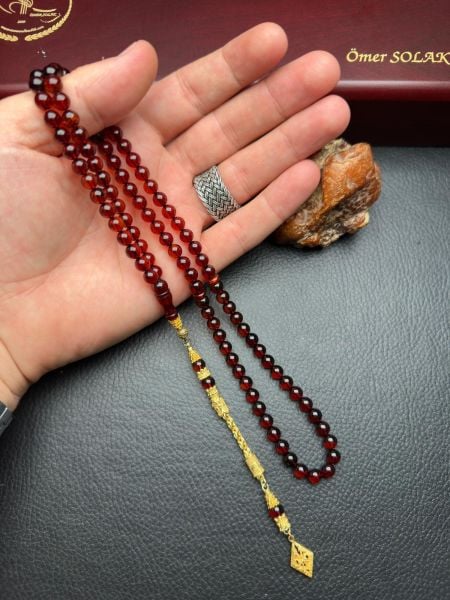 Rus Kaya 99 Luk Damla Kehribar Tesbih