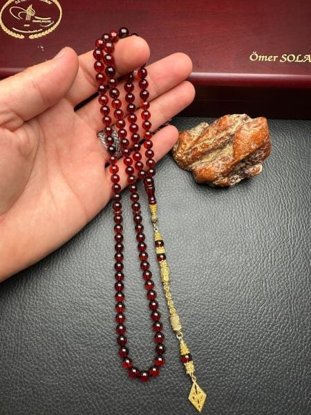 Rus Kaya 99 Luk Damla Kehribar Tesbih