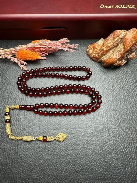 Rus Kaya 99 Luk Damla Kehribar Tesbih