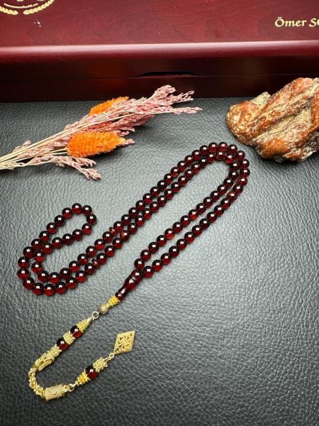 Rus Kaya 99 Luk Damla Kehribar Tesbih