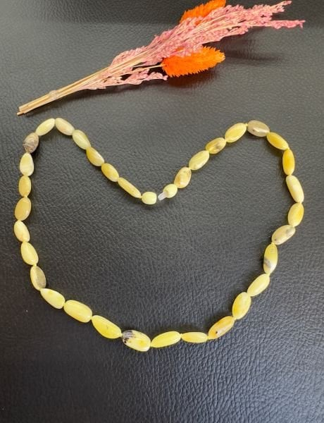 Çakıl Taşı Model Damla Kehribar Yetişkin Kolye