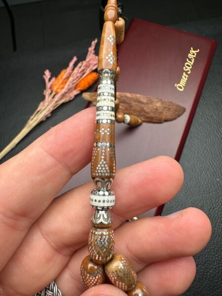 Kapsül Model Gümüş  İşlemeli Kuka Tesbih