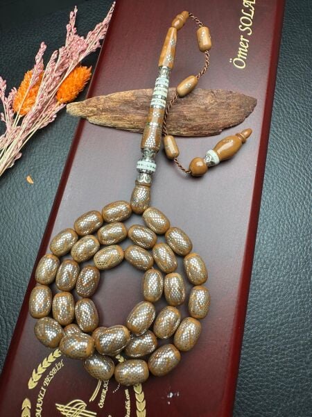 Kapsül Model Gümüş  İşlemeli Kuka Tesbih