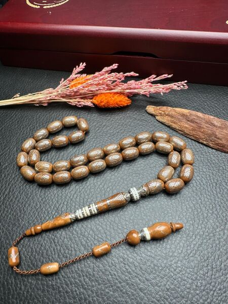 Kapsül Model Gümüş  İşlemeli Kuka Tesbih