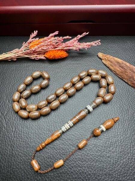 Kapsül Model Gümüş  İşlemeli Kuka Tesbih