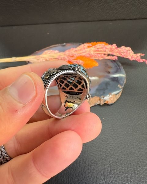 Akuamarin Taşlı Gümüş Yüzük