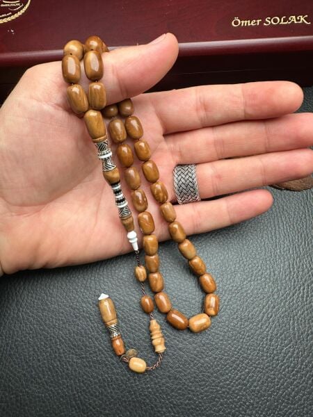 Kapsül Model Nakkaş Gümüş İmame İşlemeli Kuka Tesbih