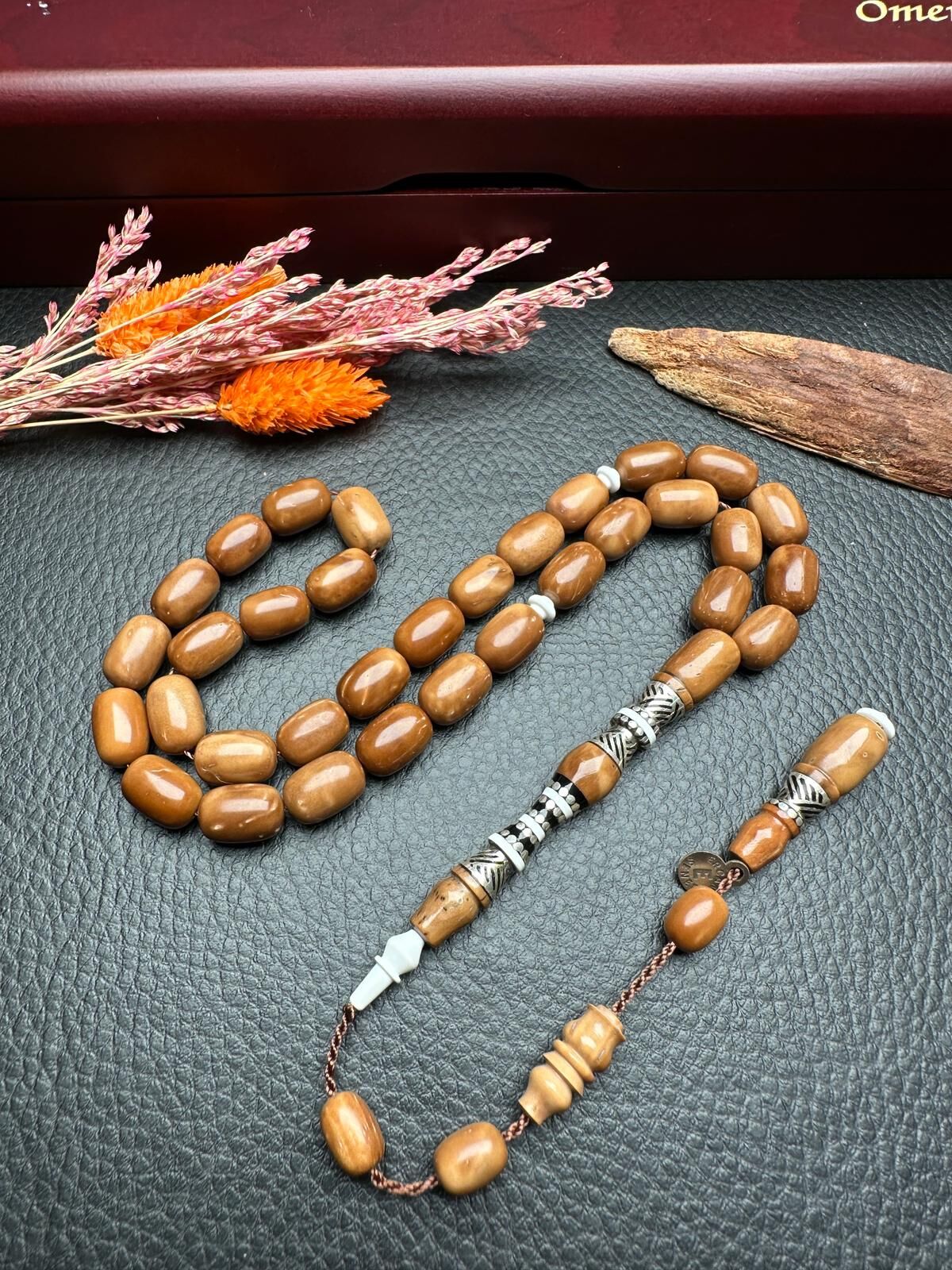 Kapsül Model Nakkaş Gümüş İmame İşlemeli Kuka Tesbih