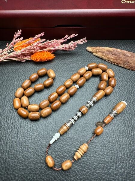 Kapsül Model Nakkaş Gümüş İmame İşlemeli Kuka Tesbih