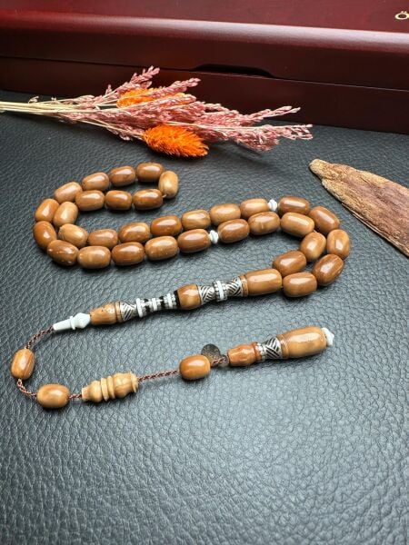 Kapsül Model Nakkaş Gümüş İmame İşlemeli Kuka Tesbih