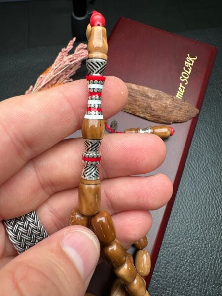 Kapsül Model Nakkaş Gümüş İmame İşlemeli Kuka Tesbih