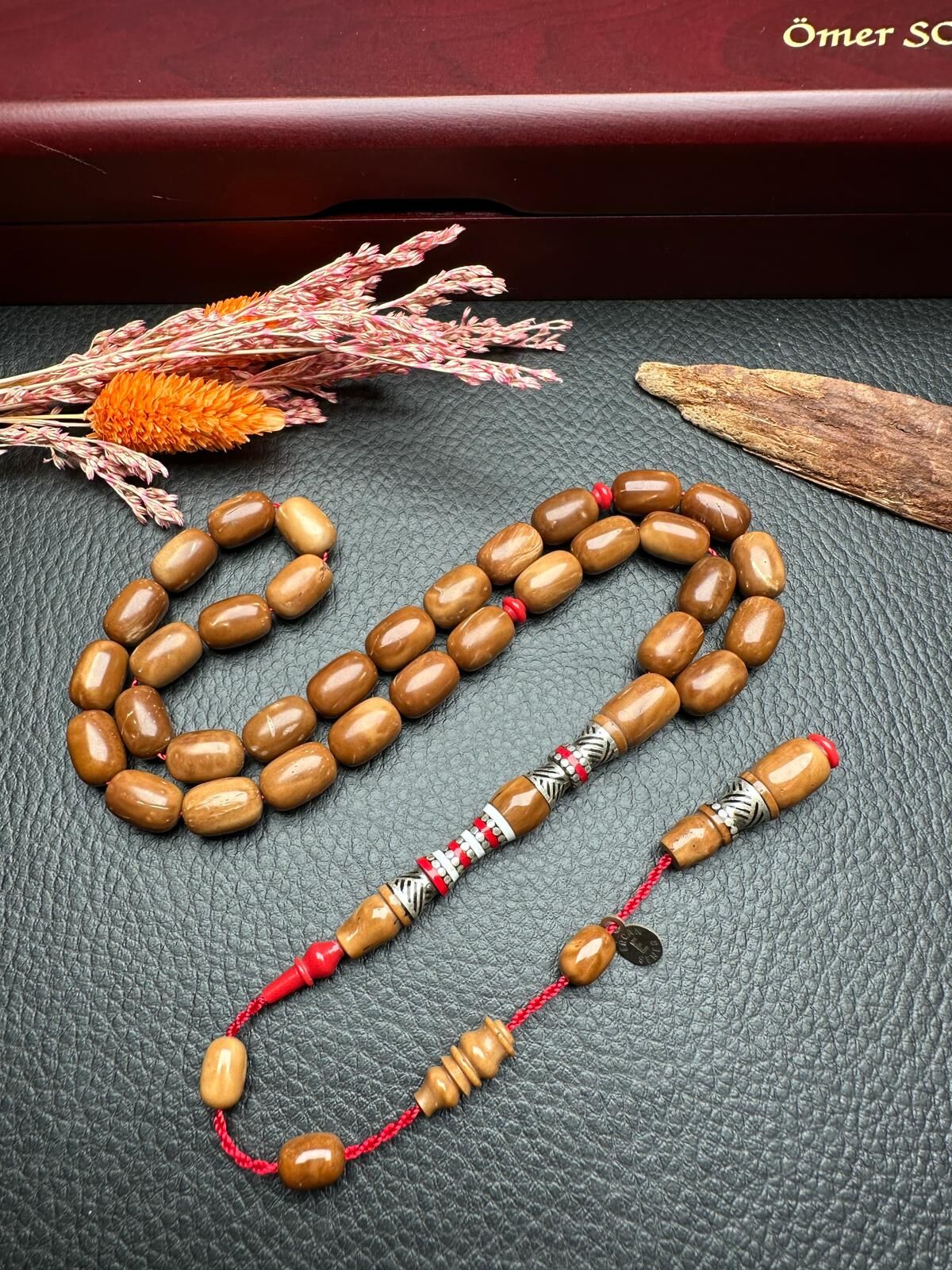 Kapsül Model Nakkaş Gümüş İmame İşlemeli Kuka Tesbih