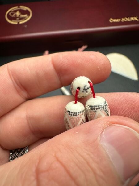 Kapsül Model Gümüş İşlemeli Sistemli Fildişi Tesbih