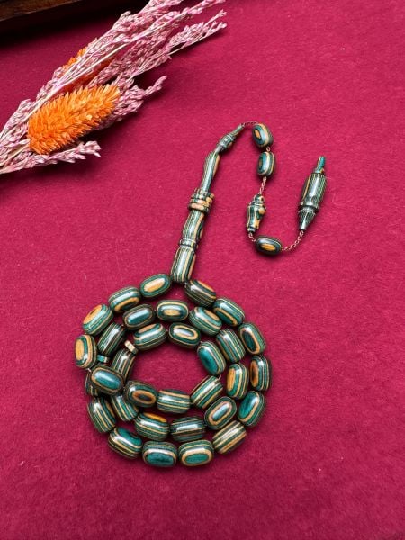 Yeşil Renk Kapsül Model Kafur Ağacı Tesbih