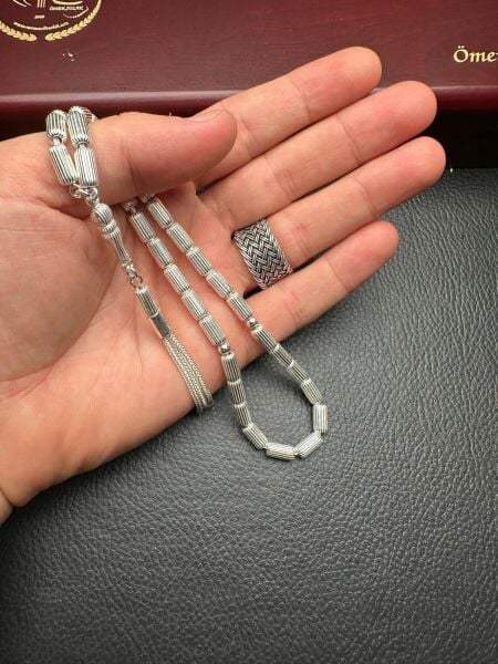 Kapsül Model Gümüş Tesbih